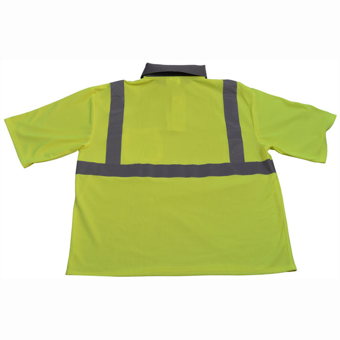 LPSS2 ANSI Class 2 Lime Mesh Short Sleeve Polo-Shirt