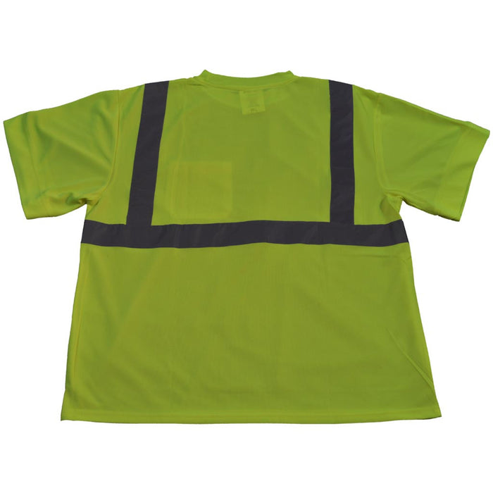 LTS2 ANSI/ISEA 107-2015 Class 2 Lime T-Shirt Short Sleeve