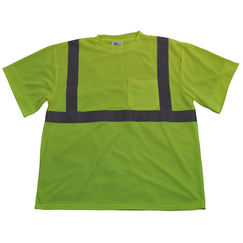 LTS2 ANSI/ISEA 107-2015 Class 2 Lime T-Shirt Short Sleeve