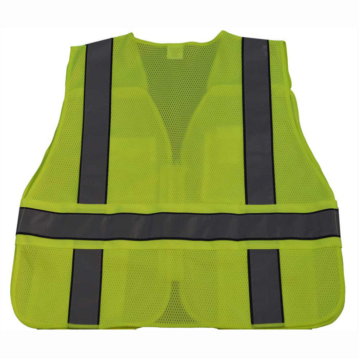 LV2-BPSV ANSI/ISEA Lime/Navy Two Tone Expandable 5-Point Breakaway Public Safety Vest