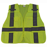 LV2-BPSV ANSI/ISEA Lime/Navy Two Tone Expandable 5-Point Breakaway Public Safety Vest