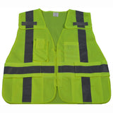 LV2/LVM2-LPSV ANSI/ISEA All Lime Expandable 5-Point Breakaway Public Safety Vest