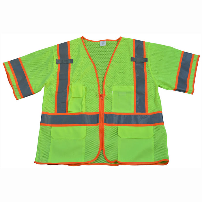 LV3/LVM3-CB1 ANSI/ISEA 107-2015 Class 3 Two Tone DOT Surveyors Safety Vest, Deluxe