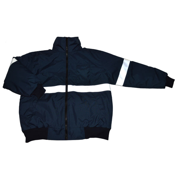 NVBJ-S1 Enhanced Visibility Waterproof Navy Blue Quilted Bomber