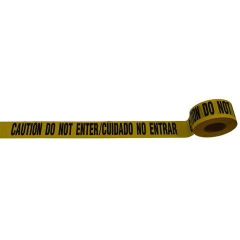 Barricade Tape 2 mil 3" x 1000ft Bilingual CAUTION DO NOT ENTER / CUIDADO NO ENTRAR