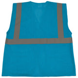 BVM-S1 ANSI NON-Rated Lake BLUE Mesh Safety Vest for Enhanced Safety & Identification