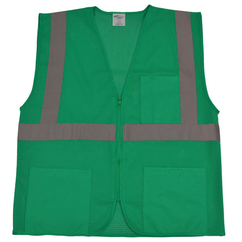 GVM-S1 ANSI NON-Rated Green Mesh Safety Vest for Enhanced Safety & Identification