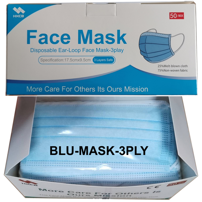 thumbnail image 2 of Montana West 50-Pack Disposable Face Masks – Non-Medical, 3-Ply With Ear Loops 2 of 4